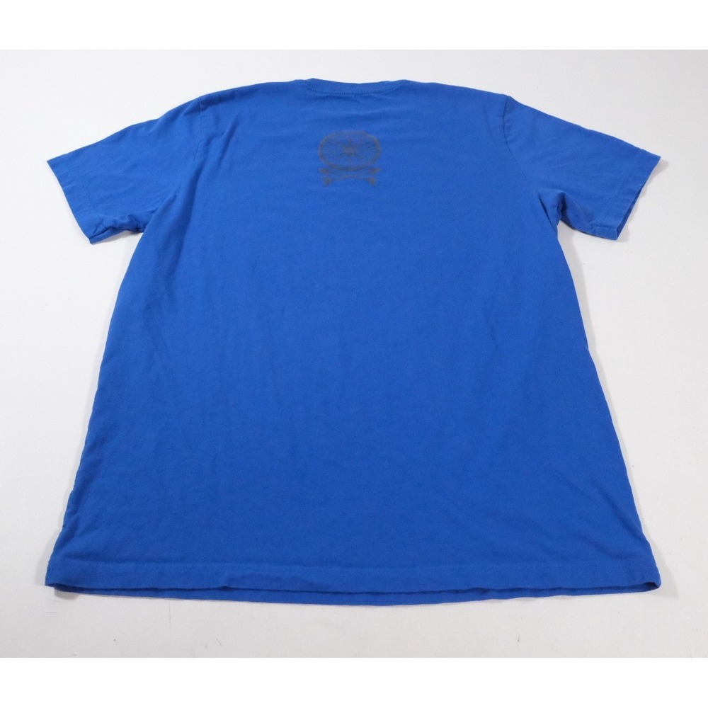 Dark Cycle Clothing T-Shirt Men Large Blue Alligator Riding Bicycle Graphic Tee - Picture 3 of 7